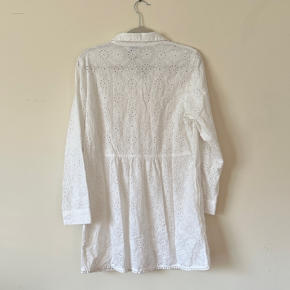 Tommy Bahama White Eyelet Swim Coverup, S - Picture 2 of 8